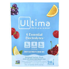 Ultima Replenisher Daily Electrolyte Drink Mix Variety Pack - 6 Essential Electrolytes