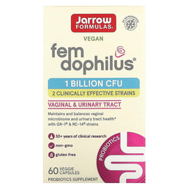 Jarrow Formulas Vegan Fem Dophilus Probiotic, 1 Billion CFU, 60 Veggie Capsules
