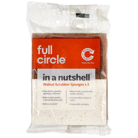 Full Circle In a Nutshell Natural Walnut Scrubber Sponges 2 Pack