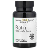 California Gold Nutrition High Potency Biotin 10,000 mcg for Hair, Skin, Nails Health, 90 Veggie Softgels