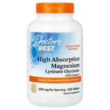 Load image into Gallery viewer, Doctor&#39;s Best High Absorption Magnesium Glycinate for Muscle &amp; Sleep Support