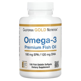 California Gold Nutrition Premium Omega-3 Fish Oil 1100mg EPA/DHA Softgels
