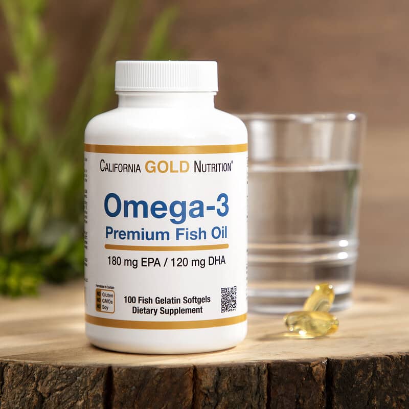 California Gold Nutrition Premium Omega-3 Fish Oil 1100mg EPA/DHA Softgels