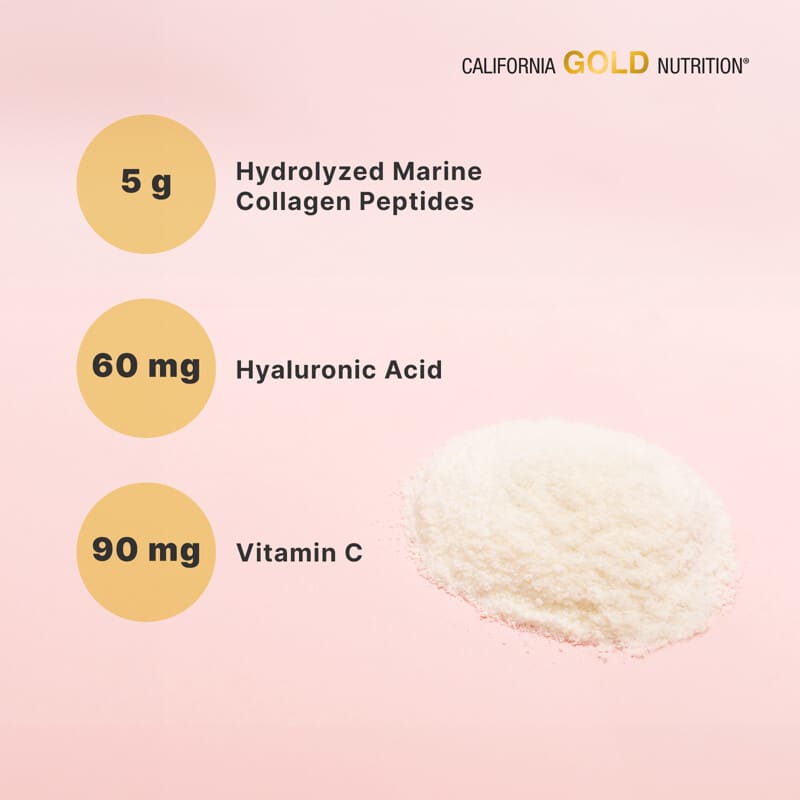 California Gold Nutrition CollagenUP: Marine Collagen, Hyaluronic Acid, Vitamin C Powder