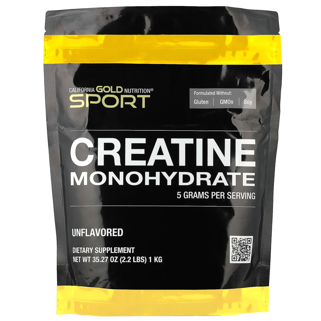 California Gold Nutrition Sport Creatine Monohydrate Powder, Unflavored, 2.2 lbs
