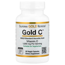 California Gold Nutrition, Gold C™, USP Grade Vitamin C, 1,000 mg, 240 Veggie Capsules