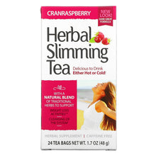 Load image into Gallery viewer, Cranraspberry Herbal Slimming Tea: 24 Caffeine-Free Detox Tea Bags, 1.7 oz