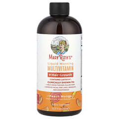 MaryRuth's Liquid Morning Multivitamin + Hair Growth, Peach Mango, 15.22 fl oz