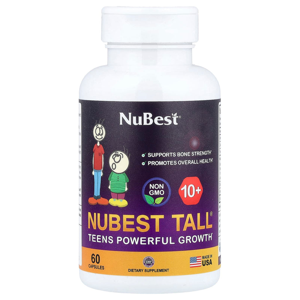 NuBest Tall 10+ Advanced Teen Growth Support, 60 Capsules for Optimal Development