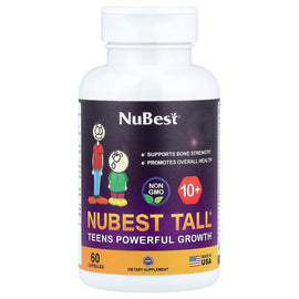 NuBest Tall 10+ Advanced Teen Growth Support, 60 Capsules for Optimal Development