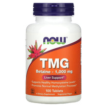 Load image into Gallery viewer, NOW Foods TMG 1000mg Betaine: Optimal Liver and Homocysteine Support, 100 Tablets