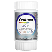 Load image into Gallery viewer, Centrum Silver Men 50+ Multivitamin, 100 Tablets: Supports Heart, Brain, Eye Health