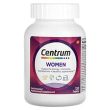 Load image into Gallery viewer, Centrum Women&#39;s Daily Multivitamin, 120 Tablets: Energy, Immunity, Metabolism, Healthy Appearance