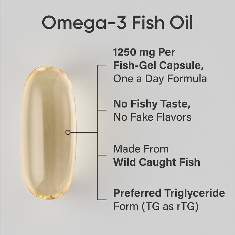 Sports Research Triple Strength Omega-3 Fish Oil Softgels for Brain and Heart Health