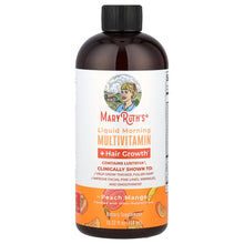 Load image into Gallery viewer, MaryRuth&#39;s Liquid Morning Multivitamin + Hair Growth, Peach Mango, 15.22 fl oz
