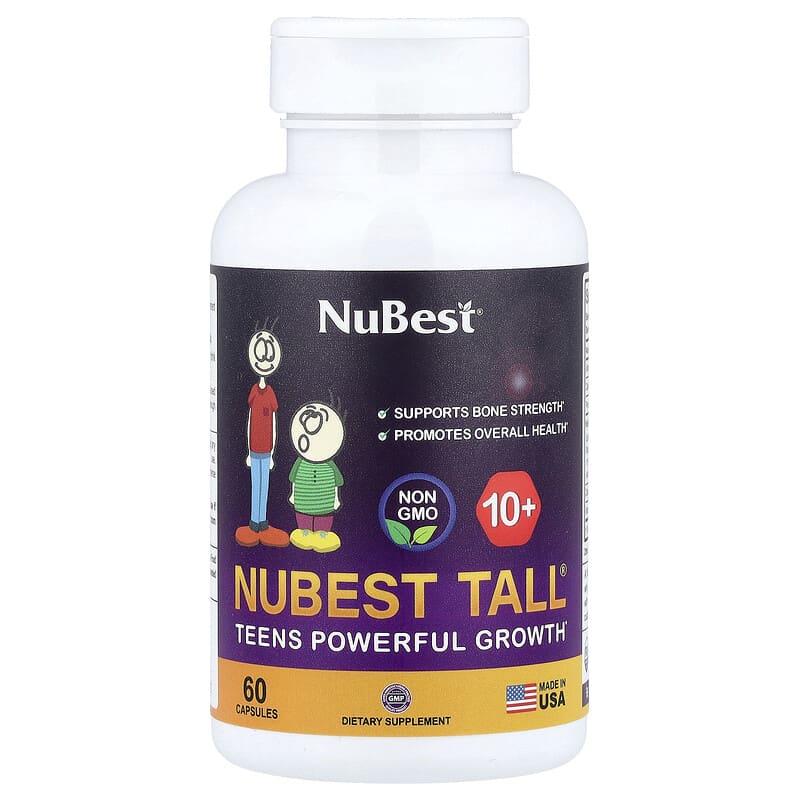 NuBest Tall 10+ Advanced Teen Growth Support, 60 Capsules for Optimal Development