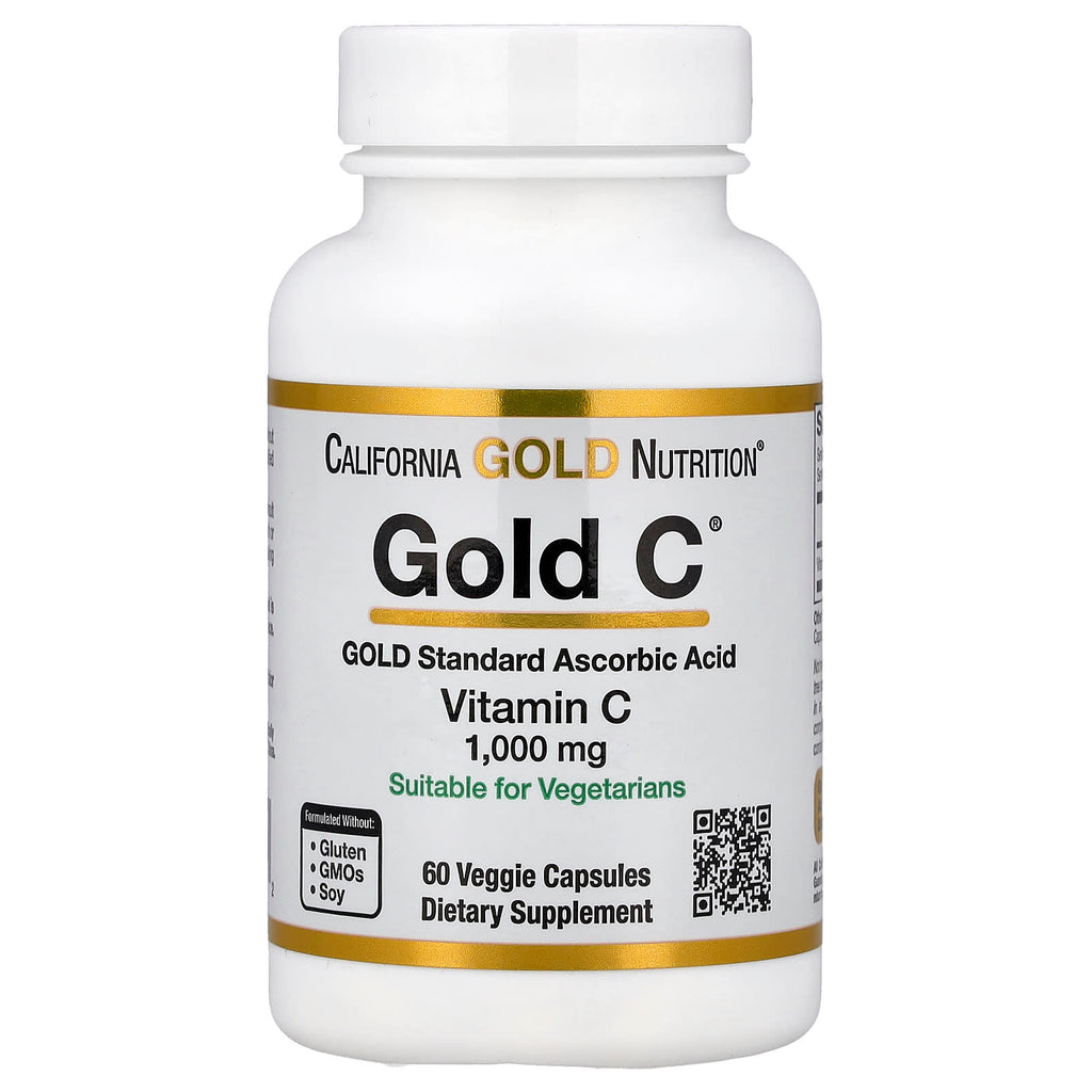 California Gold Nutrition Gold C® USP Grade Vitamin C 1000mg Veggie Capsules