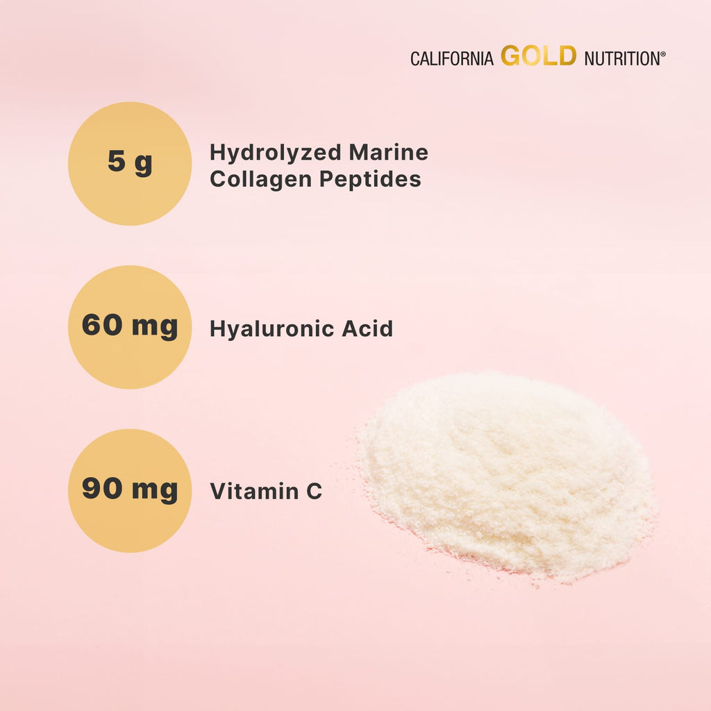 California Gold Nutrition CollagenUP Unflavored Hydrolyzed Marine Collagen Peptides Powder