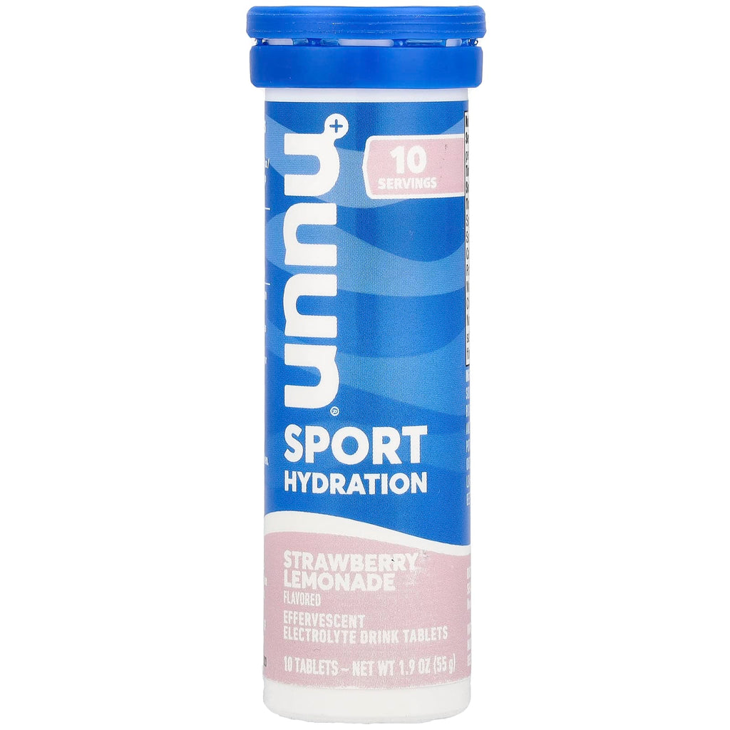 Nuun Sport Hydration Electrolyte Tablets: Strawberry Lemonade Flavor, 10-Count Effervescent
