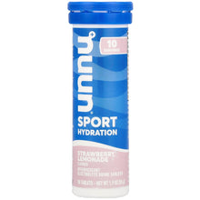 Load image into Gallery viewer, Nuun Sport Hydration Electrolyte Tablets: Strawberry Lemonade Flavor, 10-Count Effervescent