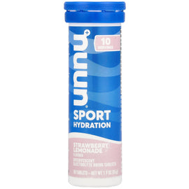 Nuun Sport Hydration Electrolyte Tablets: Strawberry Lemonade Flavor, 10-Count Effervescent