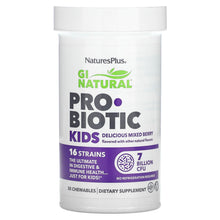 Load image into Gallery viewer, NaturesPlus GI Natural Kids&#39; Probiotic Chewables, 7 Billion CFU, Mixed Berry Flavor