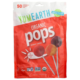 YumEarth Organic Assorted Flavor Lollipops: 50 Individually Wrapped Allergy-Friendly Pops