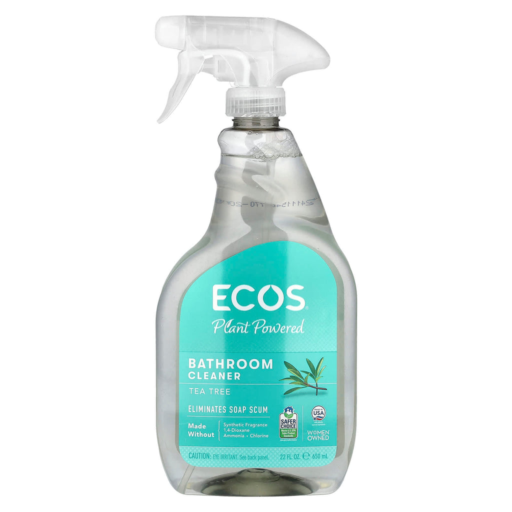 ECOS Tea Tree Plant-Powered Bathroom Cleaner Spray 22 Ounces