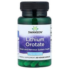 Load image into Gallery viewer, Swanson 5mg Lithium Orotate Brain &amp; Nervous System Support 60 Veggie Capsules