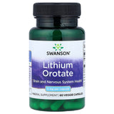Swanson 5mg Lithium Orotate Brain & Nervous System Support 60 Veggie Capsules