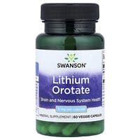 Swanson 5mg Lithium Orotate Brain & Nervous System Support 60 Veggie Capsules
