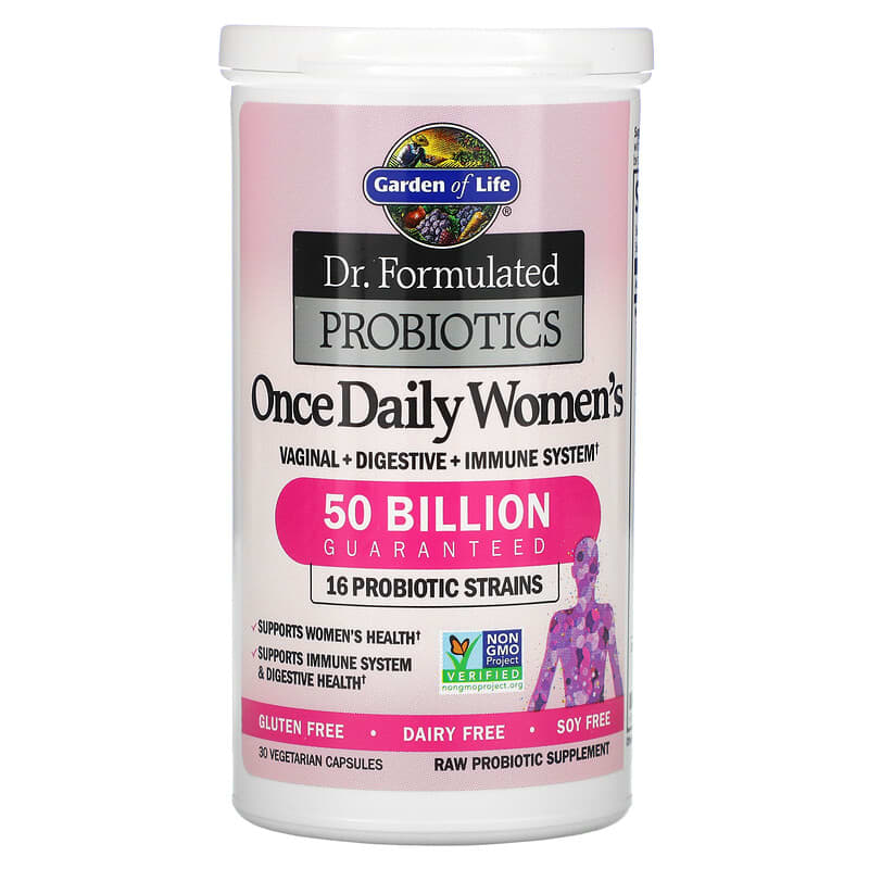 Garden of Life Dr. Formulated Women's Probiotics, 50 Billion CFU, 30 Capsules Daily
