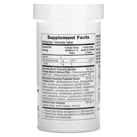 NaturesPlus GI Natural Kids' Probiotic Chewables, 7 Billion CFU, Mixed Berry Flavor