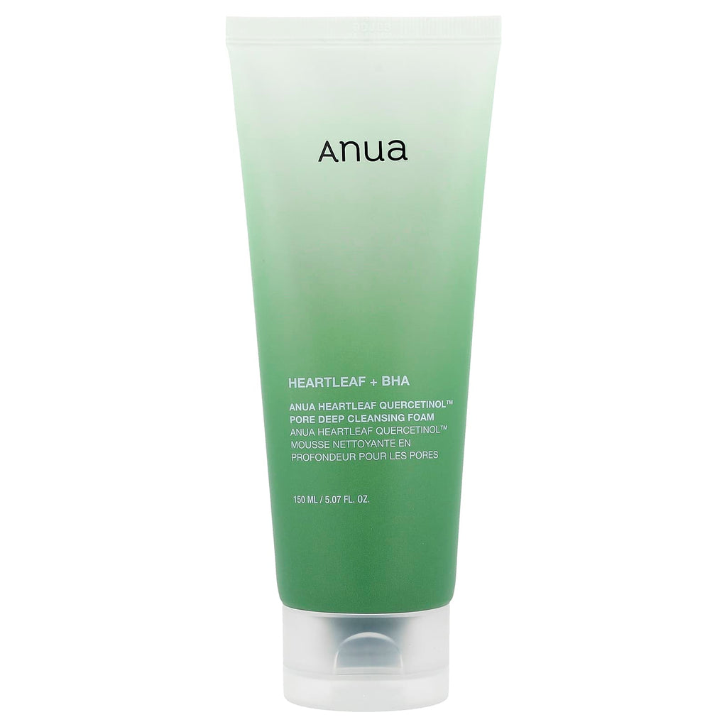 Anua Heartleaf Quercetinol Pore Deep Cleansing Foam - Gentle, Hydrating, 5.07 fl oz