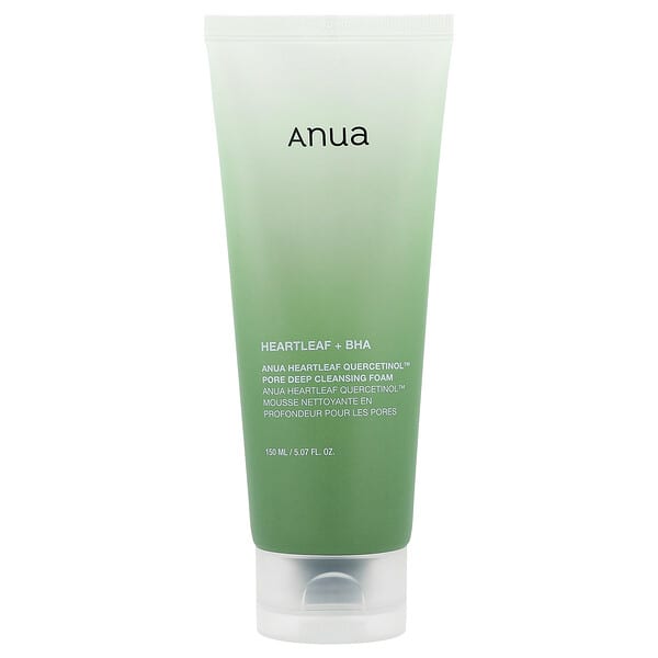 Anua Heartleaf Quercetinol Pore Deep Cleansing Foam - Gentle, Hydrating, 5.07 fl oz