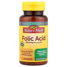 Load image into Gallery viewer, Nature Made Folic Acid 400 mcg Tablets for Women&#39;s Health, 250 Count