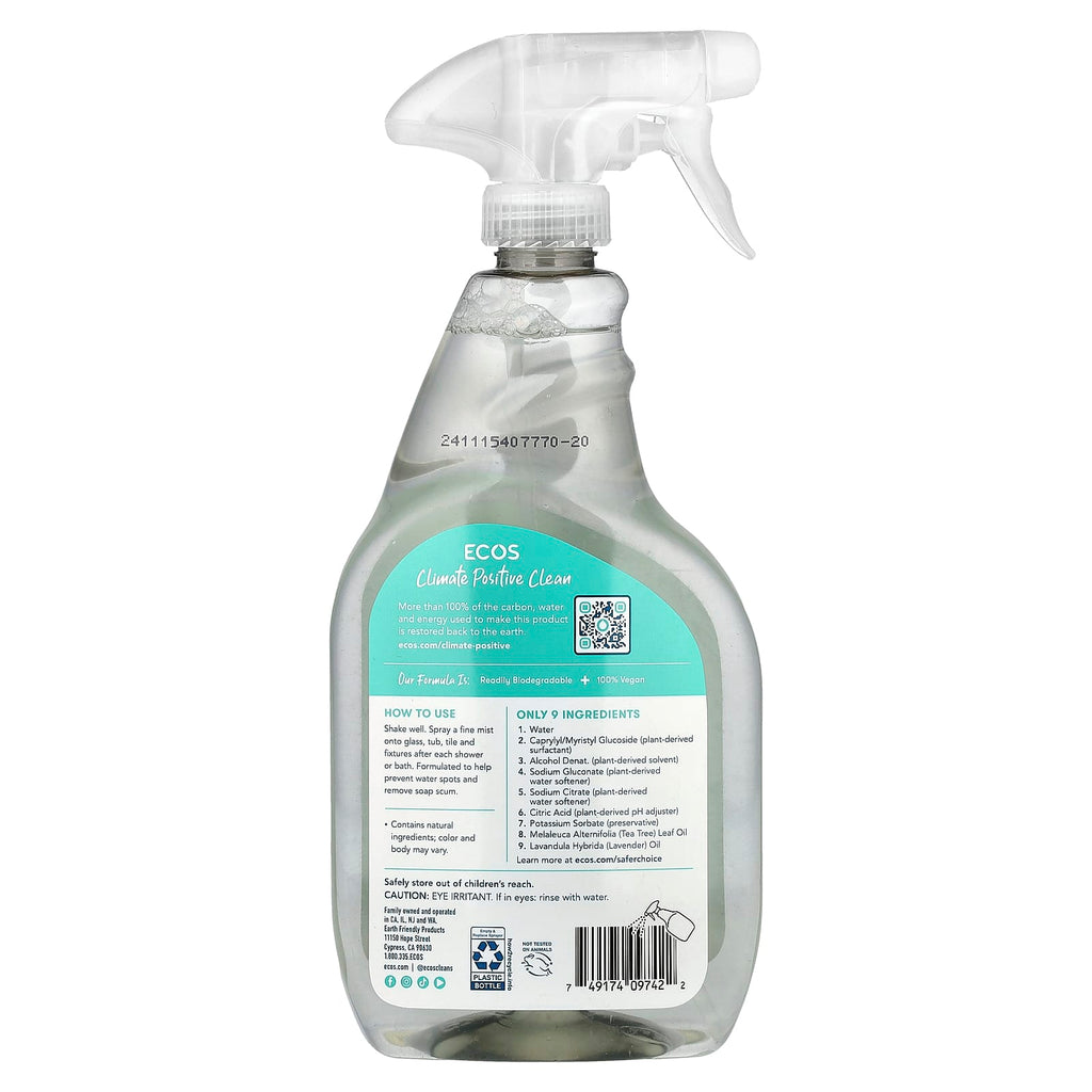 ECOS Tea Tree Plant-Powered Bathroom Cleaner Spray 22 Ounces