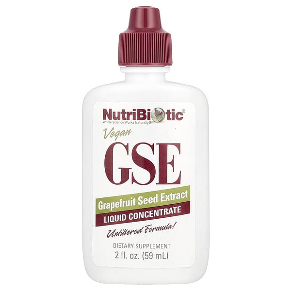 NutriBiotic Vegan GSE Grapefruit Seed Extract 100mg Liquid Concentrate Daily Support