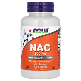 NOW Foods NAC 600mg Selenium Supplement: Advanced Free Radical Protection 100 Capsules