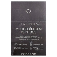 Load image into Gallery viewer, Codeage Platinum Multi Collagen Peptides: Unflavored 5-Type Hydrolyzed Powder, 30 Servings