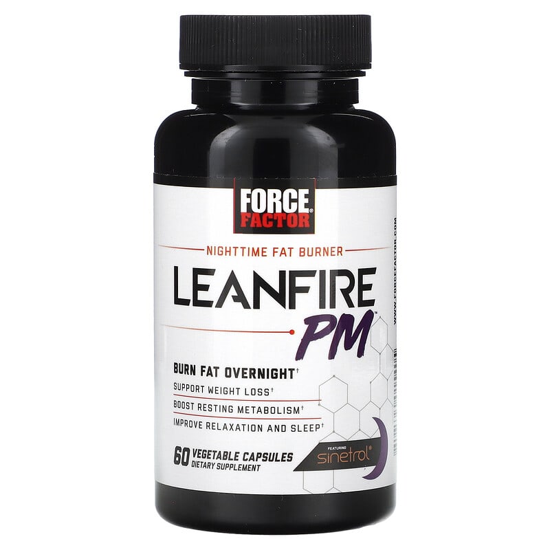 Force Factor LeanFire PM Nighttime Fat Burner for Restful Sleep & Metabolism