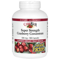 Natural Factors CranRich Cranberry Concentrate Super Strength 500 mg 180 Capsules