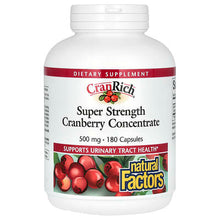 Load image into Gallery viewer, Natural Factors CranRich Cranberry Concentrate Super Strength 500 mg 180 Capsules