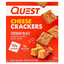 Load image into Gallery viewer, Quest Nutrition Cheddar Blast Protein Cheese Crackers - 4-Pack Low Carb Snack
