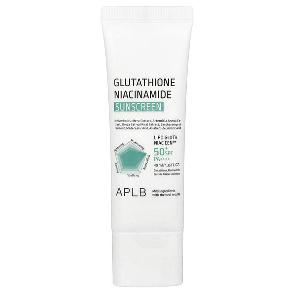 APLB Glutathione Niacinamide Sunscreen SPF 50+ PA++++ for Brightening, Anti-Aging & Hydration