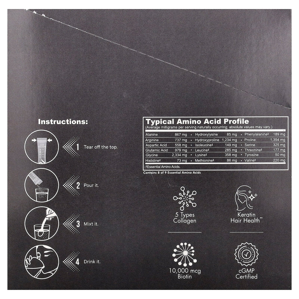 Codeage Platinum Multi Collagen Peptides: Unflavored 5-Type Hydrolyzed Powder, 30 Servings