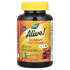 Nature's Way Alive! Kids Gummy Multivitamin: Immune, Bone, Eye Health, Delicious Flavors, 60 Count