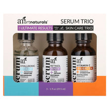 Load image into Gallery viewer, artnaturals Advanced Skin Care Serum Trio Set: Hyaluronic, Retinol, Vitamin C