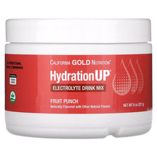 Load image into Gallery viewer, California Gold Nutrition HydrationUP Electrolyte Drink Mix Fruit Punch 8oz
