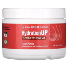 Load image into Gallery viewer, California Gold Nutrition HydrationUP Electrolyte Drink Mix Fruit Punch 8oz